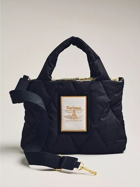 Barbour Mariah Quilted Mini Tote Bag in Black